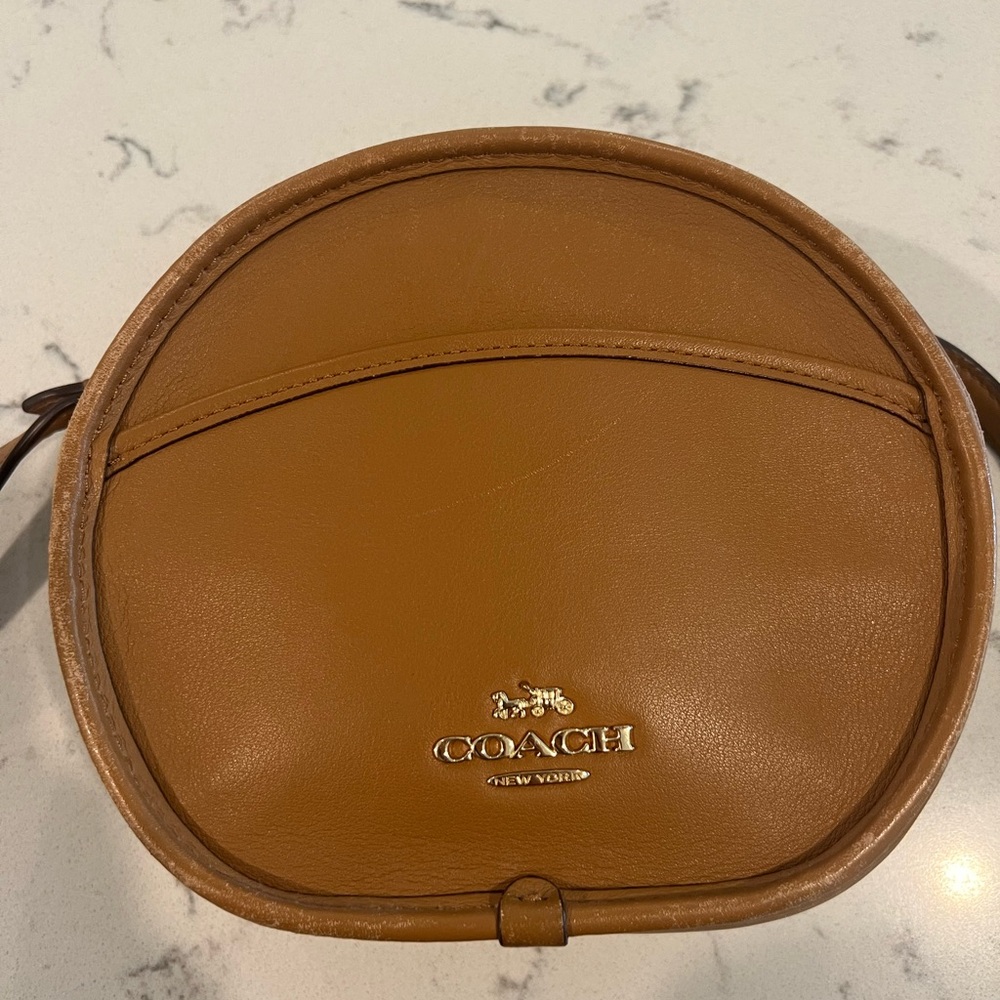 Coach Brown Leather Round Bag